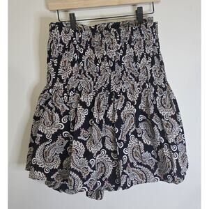 Anthropologie Eula Paisley Pintucked Mini Skirt Size 2X